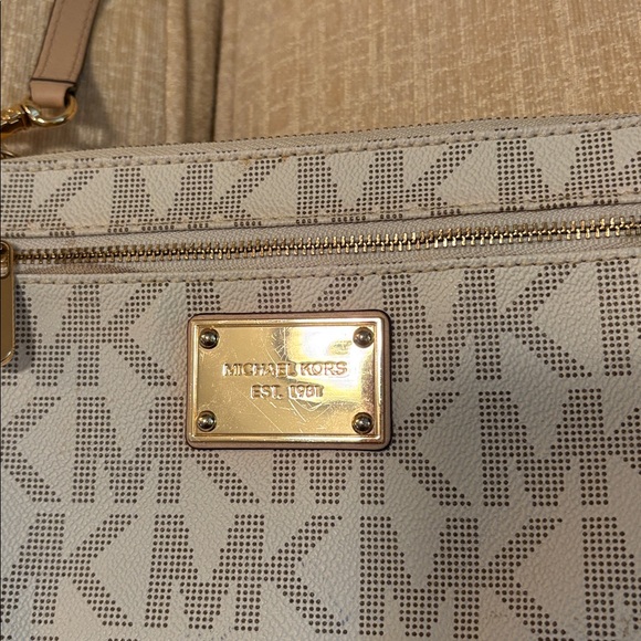 Michael Kors Tan Monogram Clutch - Picture 3 of 5